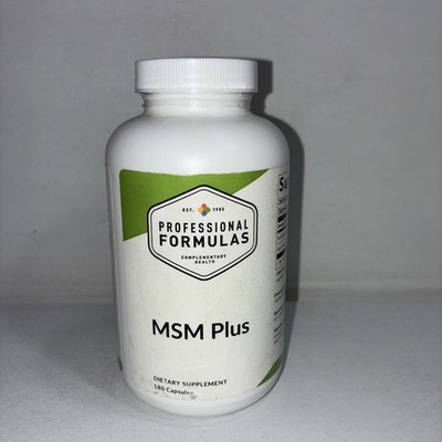 Professional Formulas MSM Plus Dietary Supplement, 180 Caps/ New & Sealed