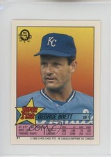 1989 Super Star Sticker Backs ( 57 308) George Brett Steve Sax Jack Clark 01v6