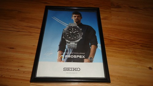 SEIKO PROSPEX WATCH novak djokovic-framed original advert | eBay