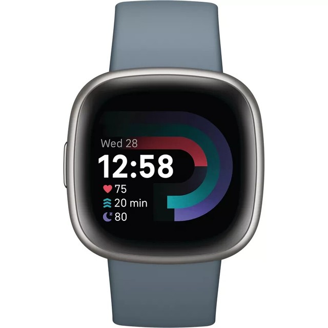 FITBIT VERSA 4 Health Fitness Tracker Smartwatch WATERFALL BLUE Band - New FITBIT VERSA 4 Health Fitness Tracker Smartwatch WATERFALL BLUE Band - New