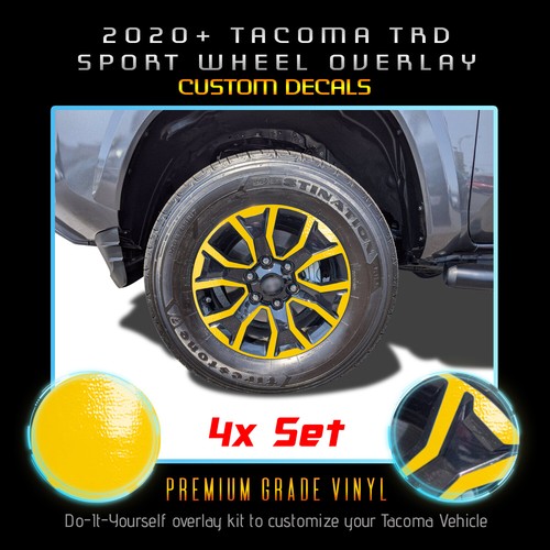 For 2020-2021 Tacoma TRD Sport Wheel Rims Overlay Wrap Decals - Glossy Vinyl - Bild 15 von 21