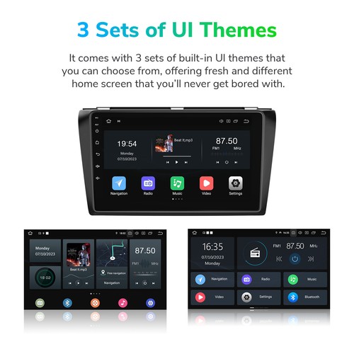 CAM+For Mazda 3 04-09 Car Stereo Android 13 8Core M3BKA12S CarPlay GPS Head Unit - Picture 11 of 24