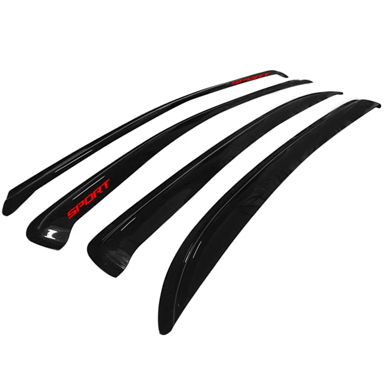 Fits 05-10 Chevy Cobalt 4DR Window Visor Rain Sun Guard Vent & Red Sport Foto 3 de 4