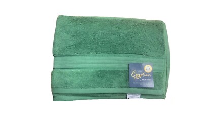 Purely Indulgent 100% Egyptian Cotton Bath Towel 30 in x 58 in Hedge Green