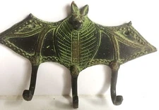 Brass Large Antique Bat Hook Hooks Coat Hanger Key holder Gift Collectable