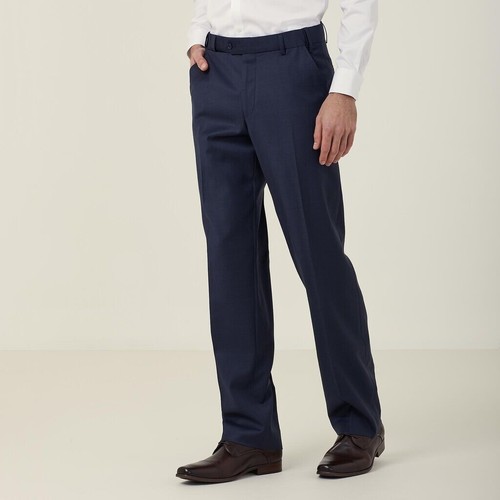 Austin Reed Navy Sharkskin Flat Front Pant 38L TD132 SS 02 - Picture 5 of 6