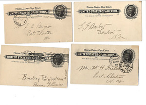 UNITED STATES-POSTAL CARDS-U14-LOT OF 20-NICE CANCELS-F-VF-#CARD14