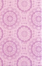 Bursting Blooms of Color Pastel Purple Vinyl Flannel Back Tablecloths -Var Size