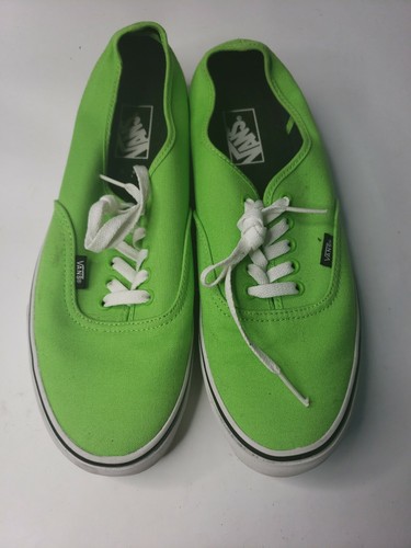 Vans Authentic Neon Green Shoes Size 