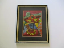 RAPHAEL MOISES DRAWING CUBIST CUBISM MODERNISM PRE COLOMBIAN STYLE MODERNISM 