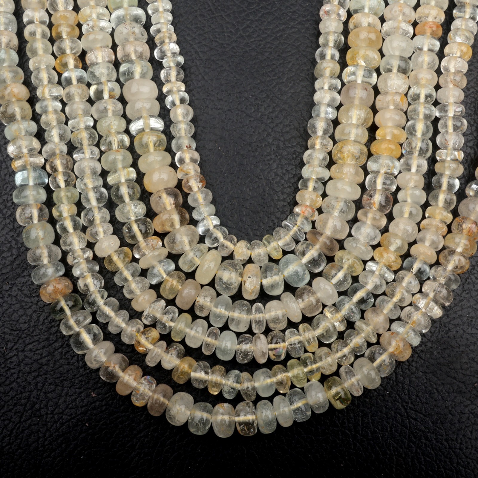 Natural Golden Topaz Beads 8 Inch Strand 6-7 MM Beads Smooth Rondelle Beads
