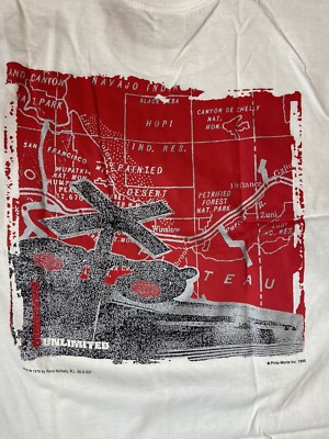 90s USA製 Marlboro Unlimited マップ プリントtシャツ Marlboro Unlimited Adult OSFA Single Stitch T Shirt 90s Rand