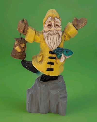 Vintage Fisherman 1995 David Frykman The Lighthouse Keeper DF3025 Statue Lantern - Imagen 11 de 15