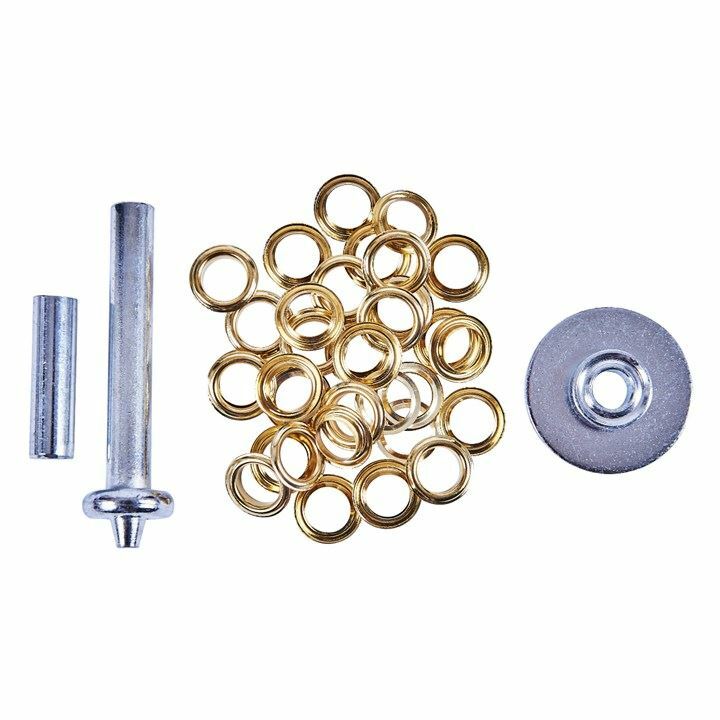 Tarpaulin Eyelet Repair Tool Replacement Tarp Â½"" Brass Coated Grommet Washers