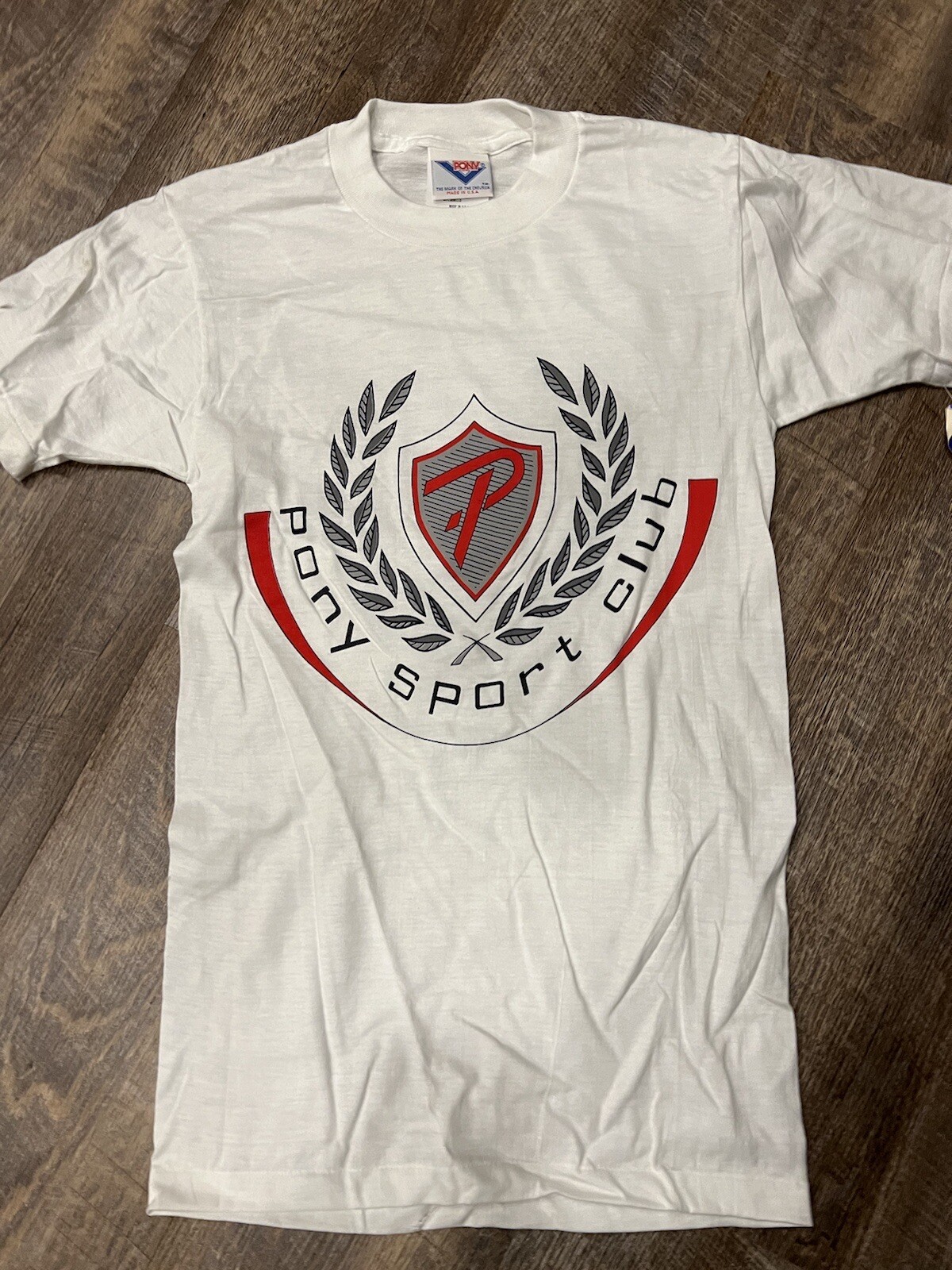 T shirt vintage da uomo anni '80 Pony Athletics piccola nuova