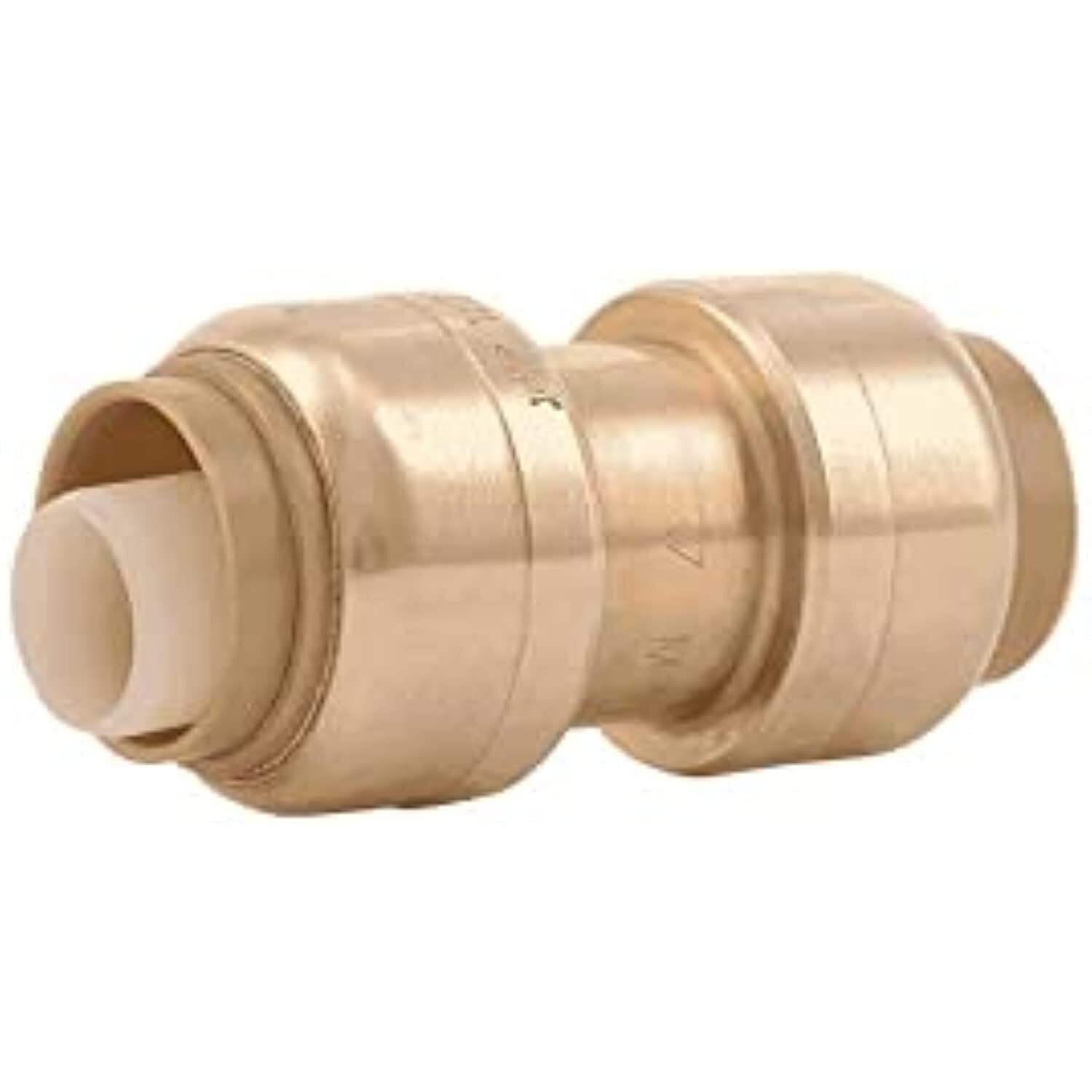 SharkBite 1/2 Inch Coupling, Pack of 4, Push to Connect Brass Plumbing Fitting,