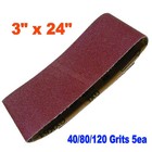 15x Mix 3" x 24" Sanding Belts Aluminium Oxide 40/80/120 Grits Sander Abrasive 