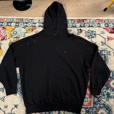 Ralph Lauren Polo Hoodie Black Size XXL Cotton Vintage Super Soft RARE