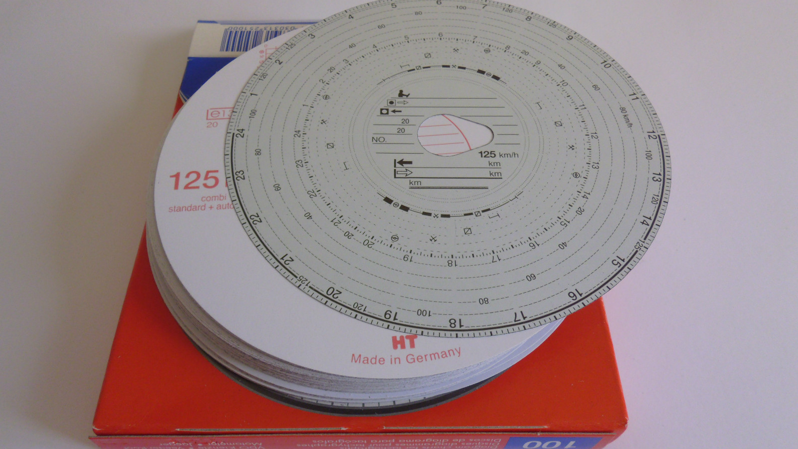 100 pcs Tacho discs wagon truck lorry haulage tachograph cards