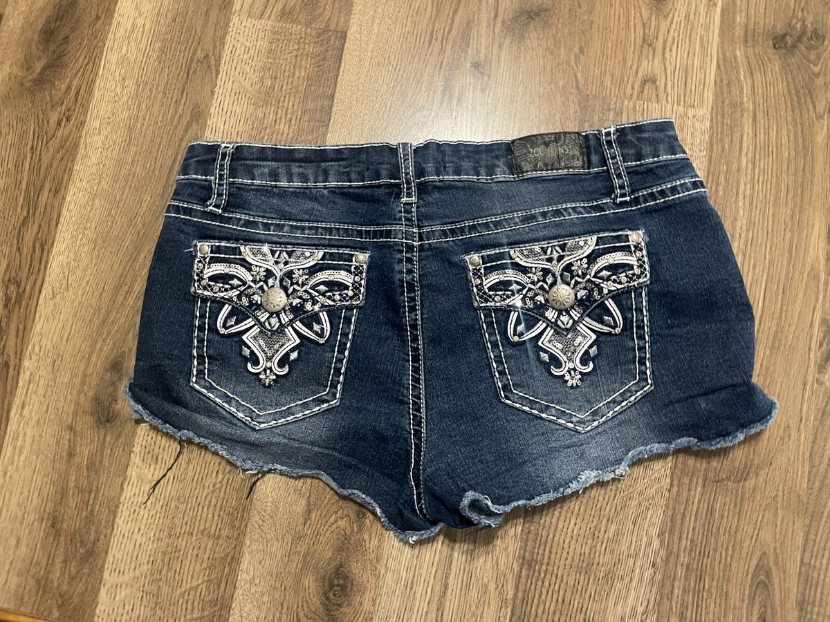 Zco Jeans Shorts, Women's Size 13, Blue, Denim, Cut Off, Pockets