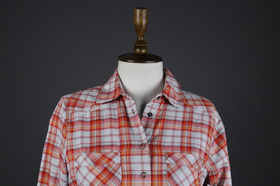 Camisa Manga Larga Mammut Check 2 Bolsillos Botón Senderismo Talla S Foto 2 de 4