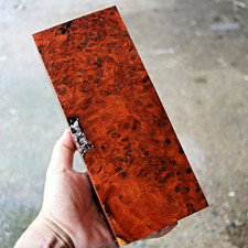 Amboyna Burl, DIY Woodworking Process, Stabilizing Wood 3 6/8"X 9"X 2 4/8" 747