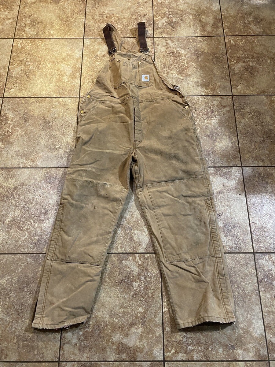 Carhartt Vintage 1980s USA Double Knee Quilted Lined Overalls Bibs