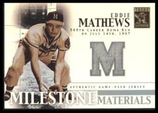 2002 Topps Tribute #MIM-EM Eddie Mathews Milestone Materials