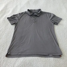 Truewerk Shirt Womens Medium Tech Polo Gray Short Sleeve Work Uniform