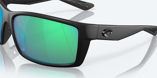 COSTA DEL MAR REEFTON BLACKOUT GREEN MIRROR 580G POLARIZED 64 mm SUNGLASSES - Picture 8 of 10
