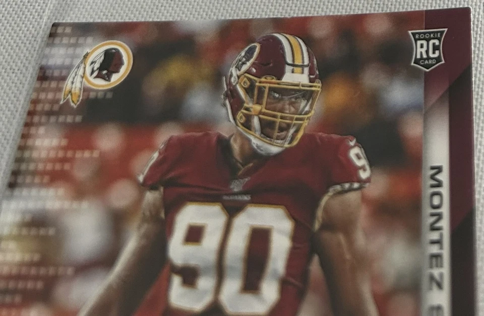 2019 Panini Playoff Football Montez Sweat Washington Redskins rookie #252 - Image 2 of 3