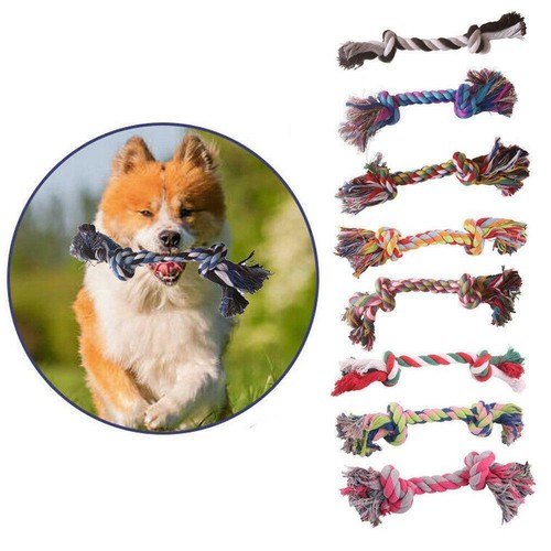 Small Dog Rope Chew Toys Kit Tough Strong Knot Pet Cotton Puppy Teething Hot~ - Picture 5 of 9