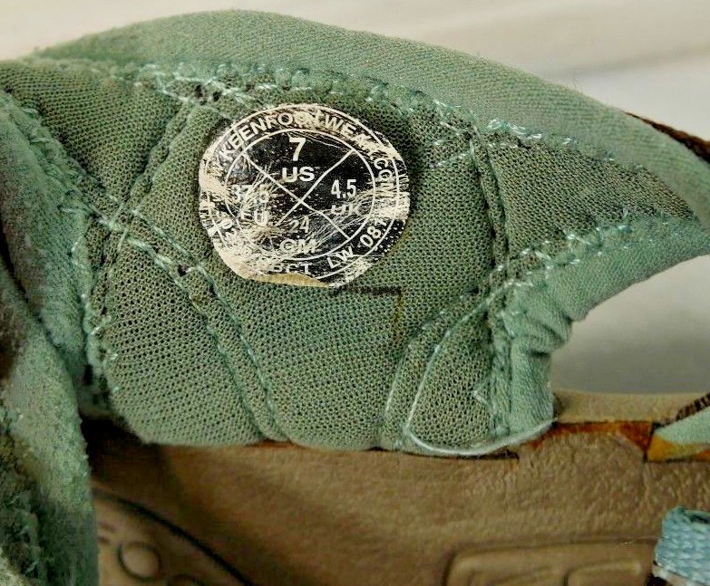 Sandali Keen marrone blu impermeabili sport outdoor suola mimetica Wms taglia 7 ***