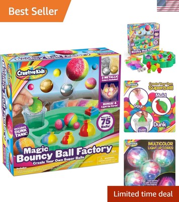DIY Bouncy Ball Factory Set - Craft 75 Light-Up Balls for Fun Science Projects