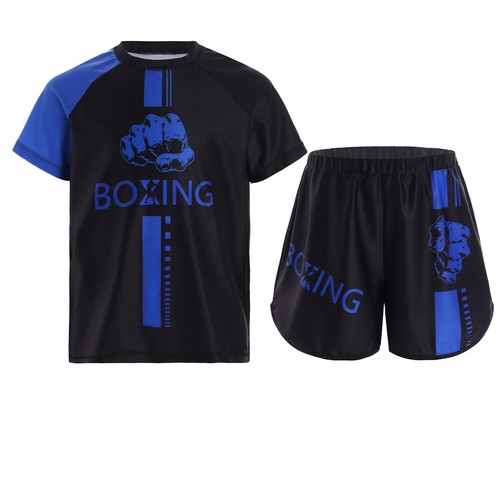 Kids Boy T-shirt With Shorts Running Tracksuit Daily Top And Short Pants Show - Picture 7 of 39