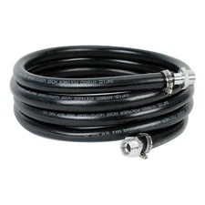 13FT 3/4" Inch ID NPT Gasoline Diesel Fuel Transfer Hose Tube with clamps Black