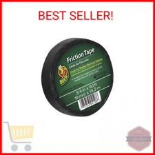 Duck Brand Friction Tape, 3/4-Inch x 60 Feet, Single Roll, Black 393150 
