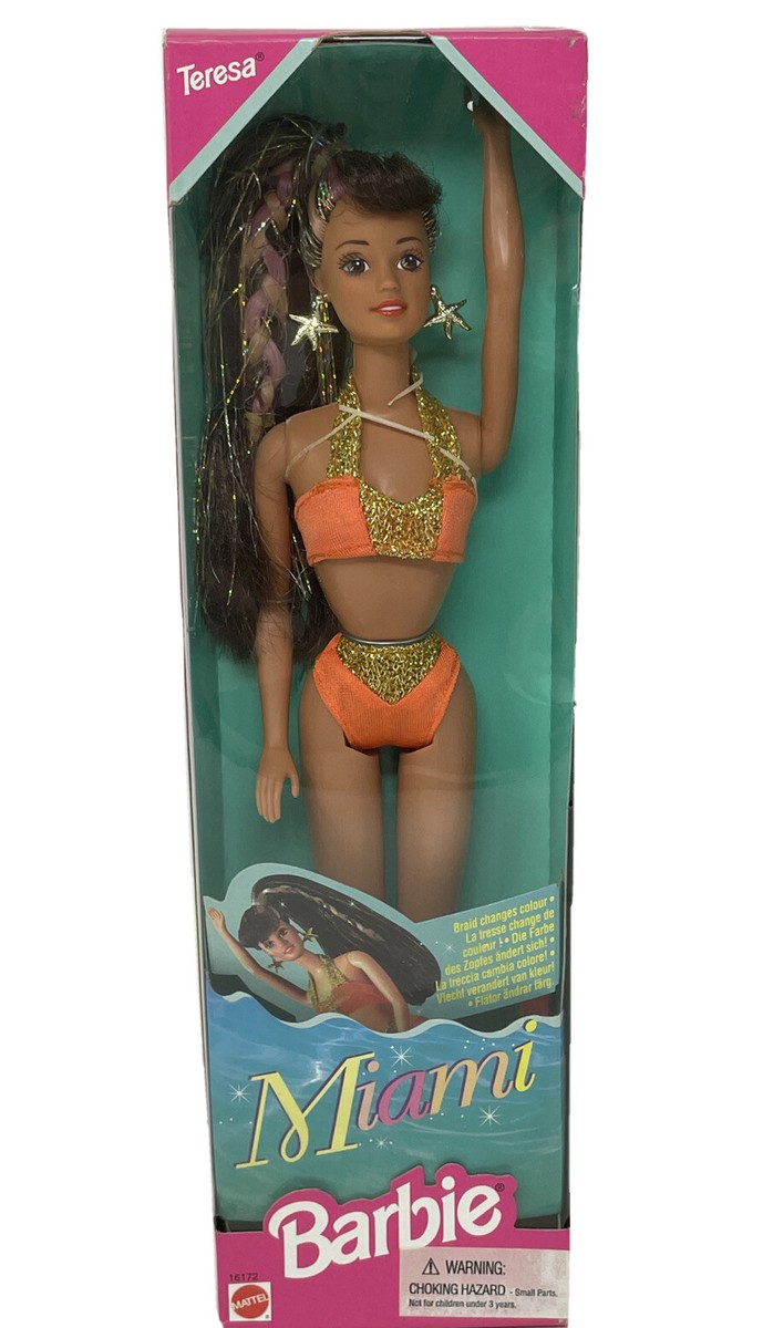 1996 Mattel Miami Splash 'N Color Barbie Doll Teresa #16172 New in