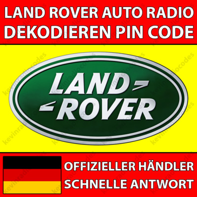  LAND ROVER RADIO DECODE PIN CODE DEFENDER DISCOVERY FREELANDER 