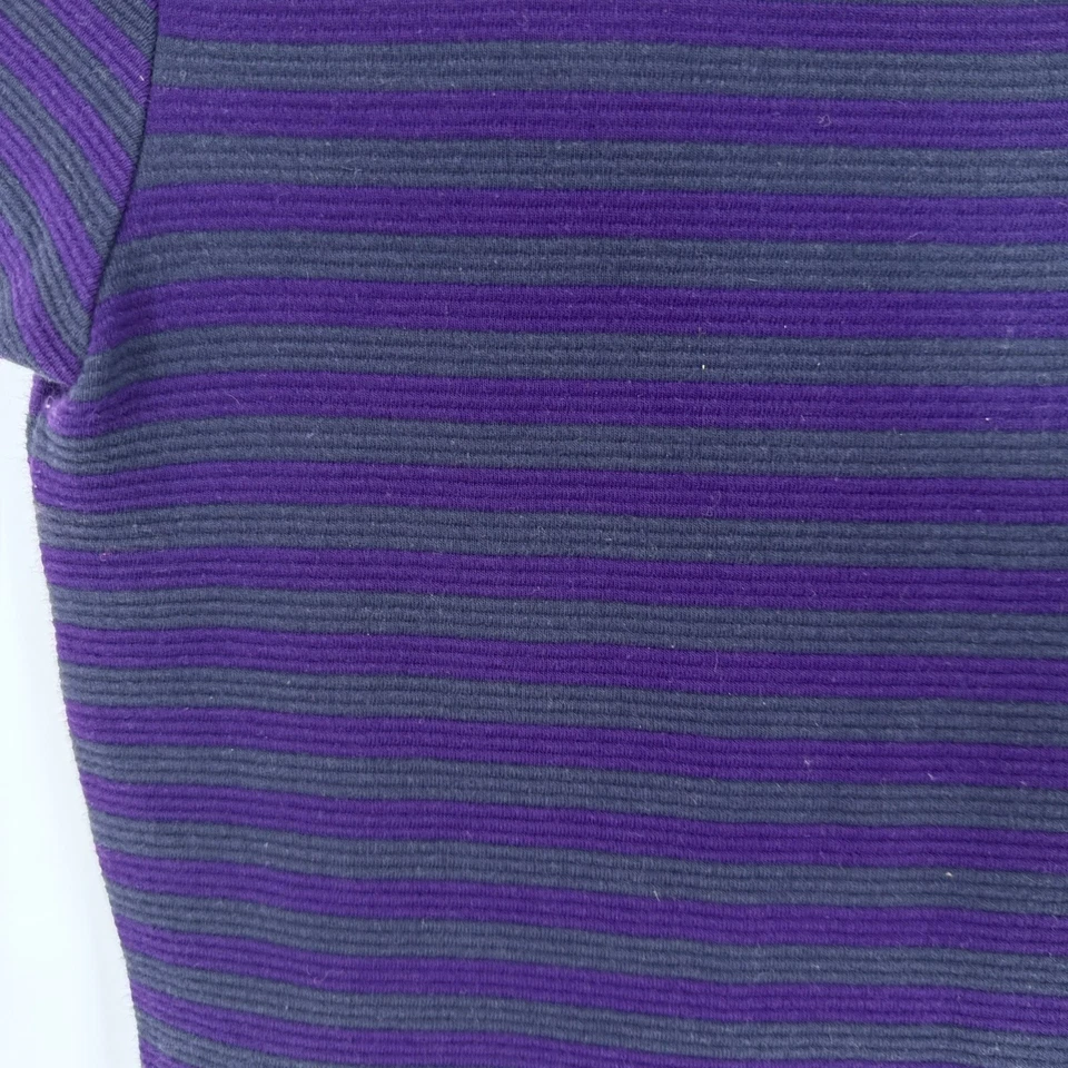 Ralph Lauren Girls Purple Striped Knee Length Dress Size XL 16 - Image 2 of 4