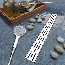 Canaletta canalina scarico doccia acciaio inox fessura design a pavimento sifone