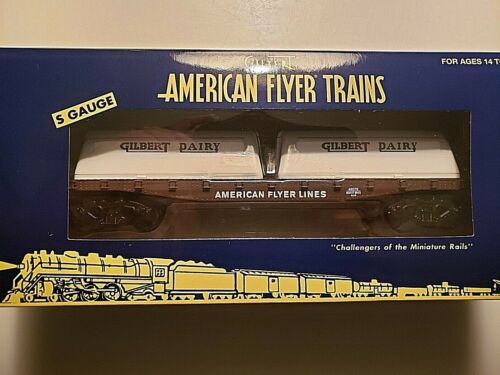 American Flyer 2013-17 Flatcar with Dairy Milk Containers NIB AMF 48576 - Picture 1 of 2