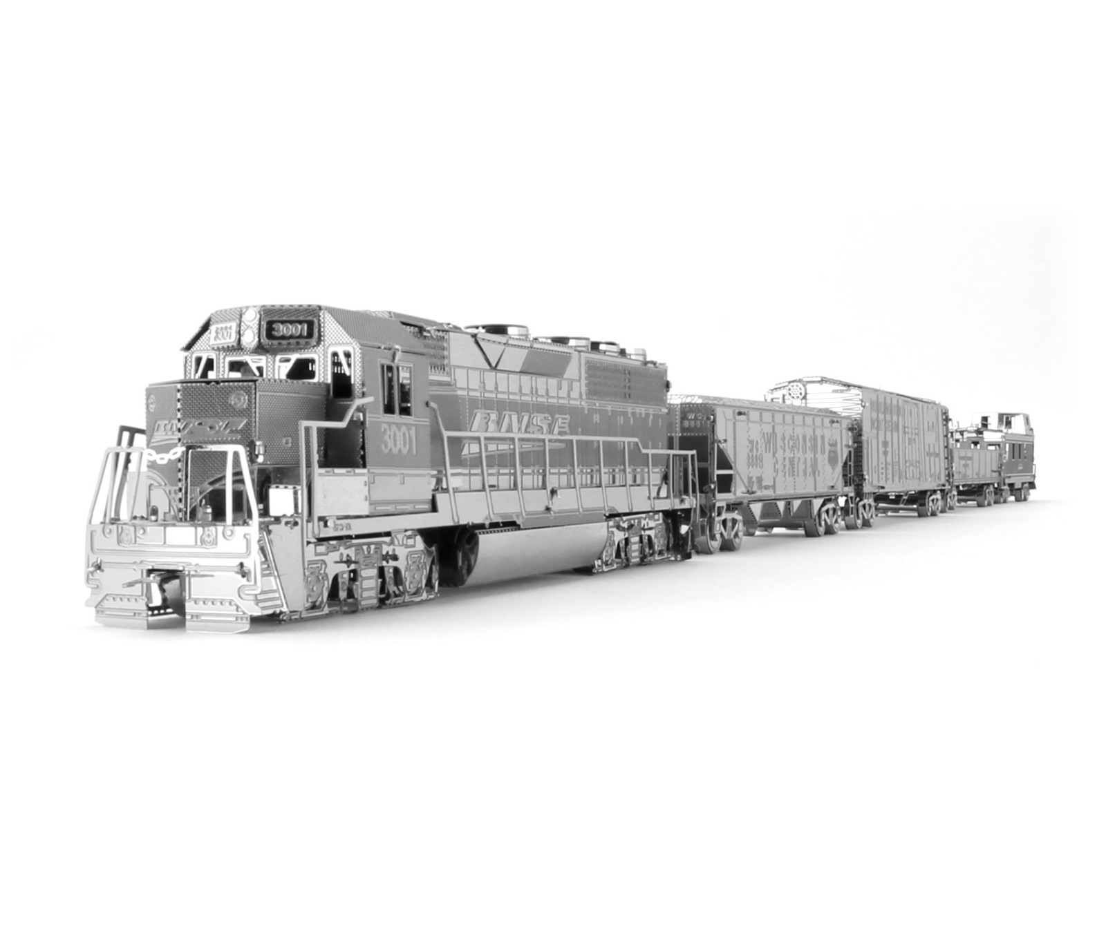 Fascinations Metal Earth Freight Train Set 3D Laser Cut Steel Model Kit ...