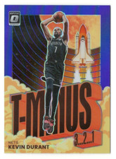 Kevin Durant 2021-22 Donruss Optic T-Minus 3 2 1 Purple #6 Insert Card