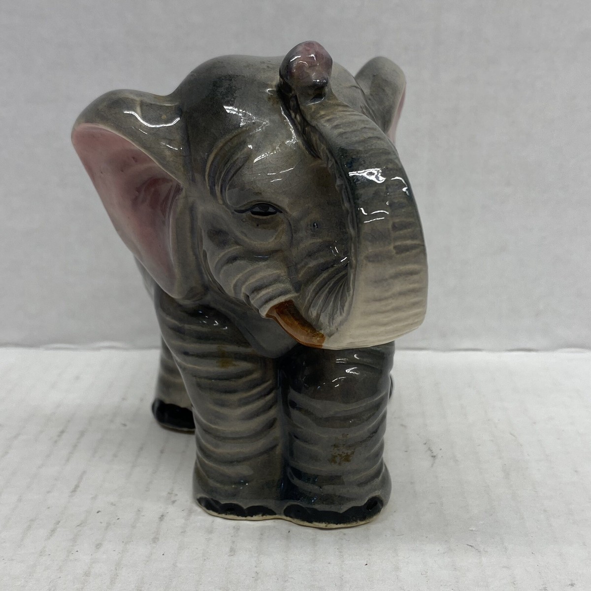 イタリア製　置物 Vintage Elephant Planter Hand Decorated Florart Japan