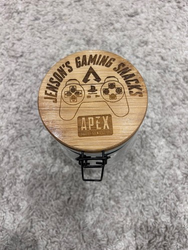 Tarro de almacenamiento personalizado estilo juego golosina de vidrio dulce con tapa de bambú - Imagen 7 de 7