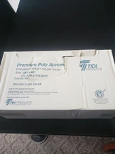 10418 Tidi Products PREMIUM POLY Bib Apron White 46 in. L 28 in W BOX OF 100