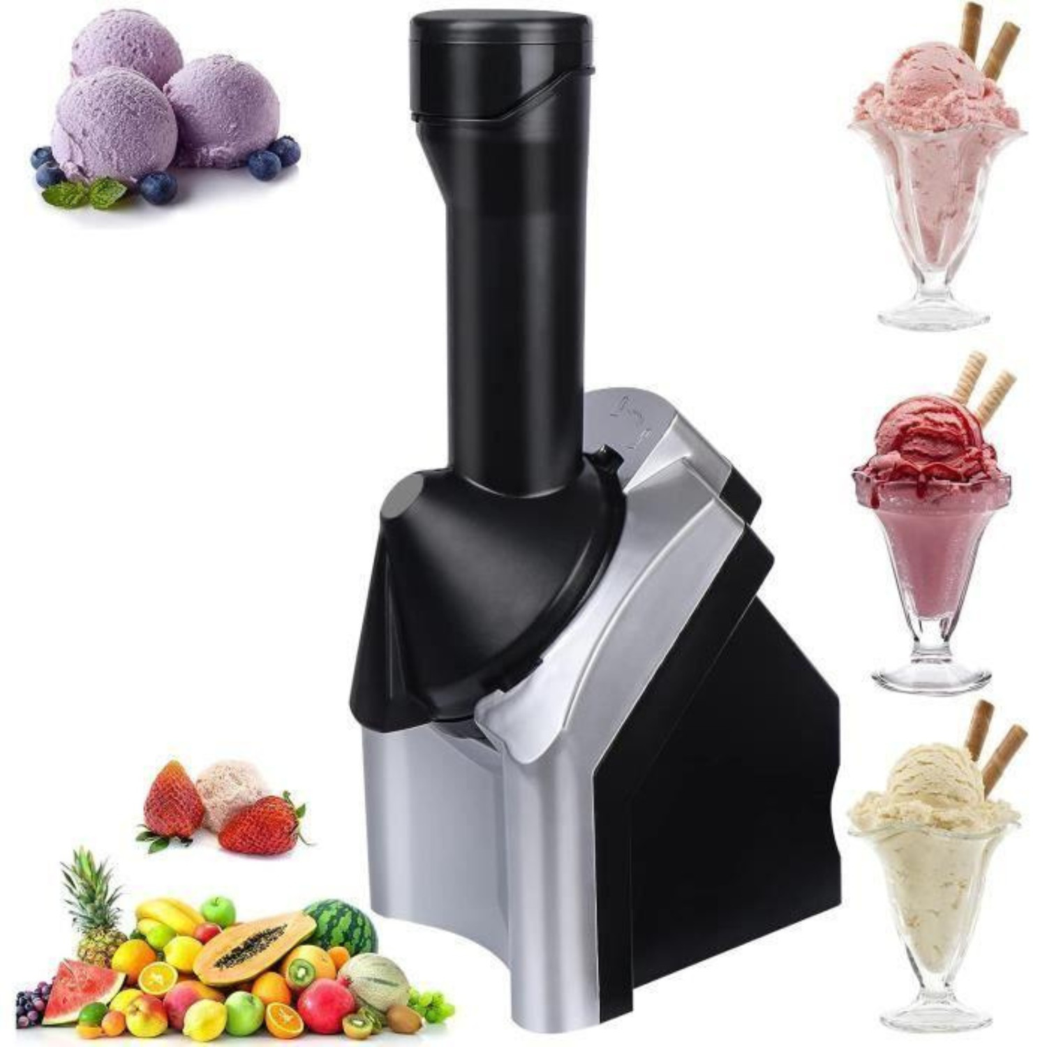 Machine crème glacée fruits surgelés pour goûter sain des enfants en été