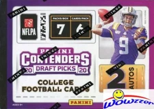 2020 Panini Contenders Draft Football Factory Sealed Blaster Box-2 AUTOGRAPHS !