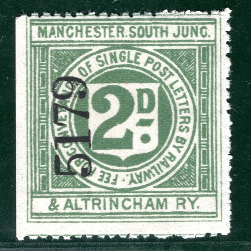 GB MANCHESTER SOUTH JUNC & ALTRINCHAM RAILWAY Letter Stamp 2d MSJAR Mint PIW45 - Picture 4 of 6